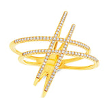 0.32ct 14k Yellow Gold Diamond Lady's Ring Size 9.5