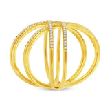 0.32ct 14k Yellow Gold Diamond Lady's Ring Size 9.5