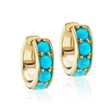 Cirque Chubby Hoops with Turquoise Cabochons