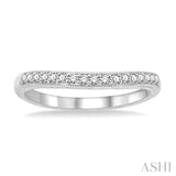 1/6 Ctw Round Cut Diamond Wedding Band in 14K White Gold