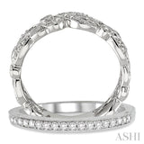 1/2 Ctw Round Cut Diamond Triple Band Set in 14K white Gold