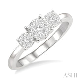 1/3 Ctw Lovebright Round Cut Diamond Ring in 14K White Gold