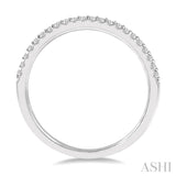 1/10 Ctw Round Cut Diamond Wedding Band in 14K White Gold