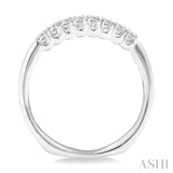 3/8 Ctw Princess Cut Diamond Wedding Band in 14K White Gold