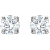 14K White 1/5 CTW Natural Diamond Stud Earrings