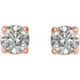 14K Rose 1/5 CTW Natural Diamond Stud Earrings