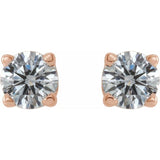 14K Rose 1/4 CTW Natural Diamond Stud Earrings