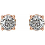 14K Rose 1/3 CTW Natural Diamond Stud Earrings