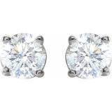 14K White 1/2 CTW Natural Diamond Stud Earrings