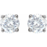 14K White 3/4 CTW Natural Diamond Stud Earrings