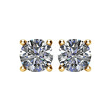 14K Yellow 2 CTW Natural Diamond Stud Earrings