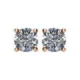 14K Rose 2 CTW Natural Diamond Stud Earrings