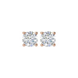 14K Rose 1 CTW Natural Diamond Stud Earrings