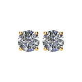 14K Yellow 1 1/2 CTW Natural Diamond Stud Earrings