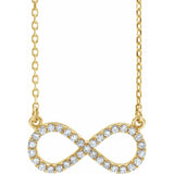 14K Yellow 1/6 CTW Natural Diamond Infinity 17" Necklace