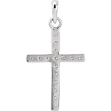 Platinum 1/5 CTW Natural Diamond Cross Pendant