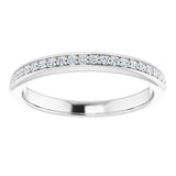 Platinum 1/8 CTW Natural Diamond Band