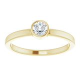 14K Yellow 1/4 CT Natural Diamond Ring