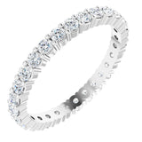 14K White 7/8 CTW Diamond Eternity Band Size 7