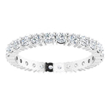 Platinum 3/4 CTW Diamond Round Eternity Band Size 5