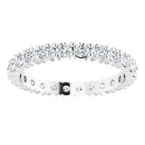 Platinum 1 1/5 CTW Diamond Round Eternity Band Size 6