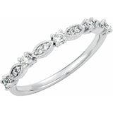 Platinum 1/5 CTW Natural Diamond Stackable Ring