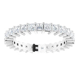 14K White 1 1/2 CTW Diamond Square Eternity Band Size 6