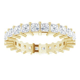 14K Yellow 2 1/4 CTW Diamond Square Eternity Band Size 6