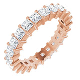 14K Rose 2 1/4 CTW Diamond Square Eternity Band Size 6