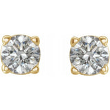 14K Yellow Gold 1 1/2 CTW Natural Diamond Earrings