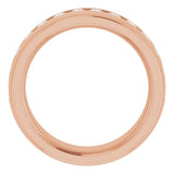 10K Rose 1 3/8 CTW Natural Diamond Band