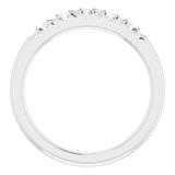 Platinum 1/2 CTW Natural Diamond French-Set Anniversary Band