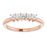 14K Rose 1/3 CTW Natural Diamond Anniversary Band