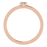 14K Rose 3 mm Natural Alexandrite Ring