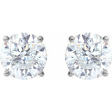 14K White Gold 6 mm Stuller Lab-Grown Moissanite Earrings