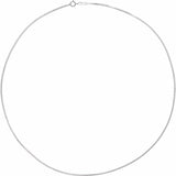 14K White 1.3 mm Diamond-Cut Box 16" Chain