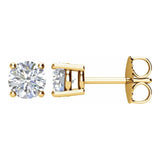 14K Yellow Gold 1 CTW Natural Diamond Earrings