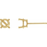 14K Yellow 5 mm Natural Sky Blue Topaz Earrings