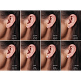 14K White Gold 4 mm Natural London Blue Topaz Earrings