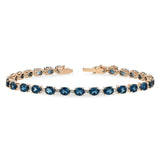 14KT Gold Blue Topaz Bracelet