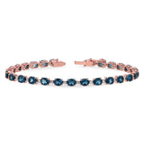 14KT Gold Blue Topaz Bracelet