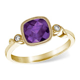 14KT Gold Ladies Amethyst Fashion Ring