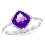 14KT Gold Ladies Amethyst Fashion Ring