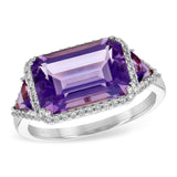 14KT Gold Ladies Amethyst Fashion Ring