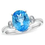 14KT Gold Ladies Blue Topaz Fashion Ring