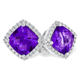 14KT Gold Amethyst Earrings