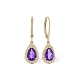 14KT Gold Amethyst Earrings