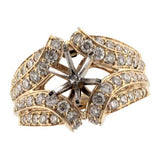 14KT Gold Diamond Semi-Mount Engagement Ring