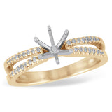 14KT Gold Semi-Mount Engagement Ring