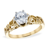 14KT Gold Diamond Semi-Mount Engagement Ring